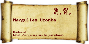 Margulies Uzonka névjegykártya